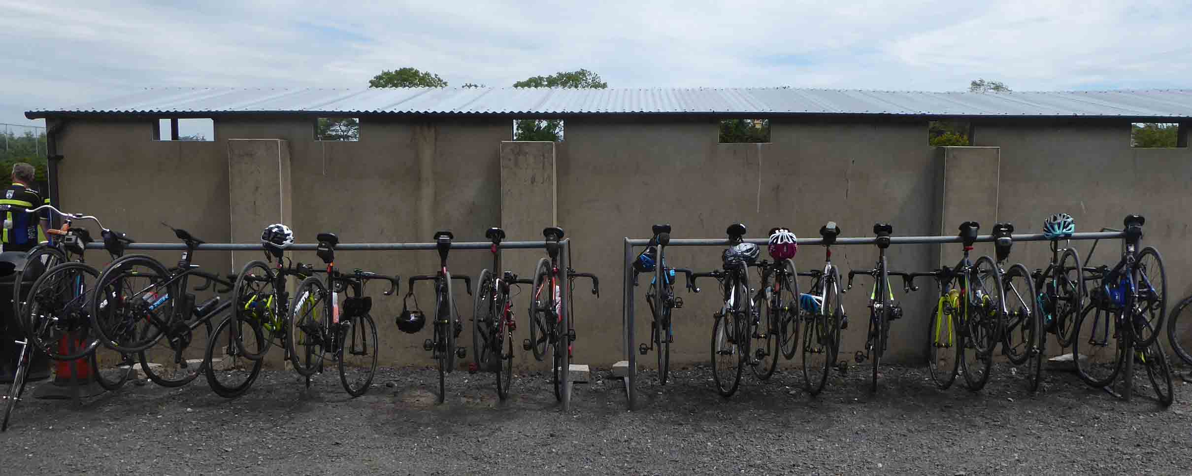 The bike parking facilities at lunch were perfect