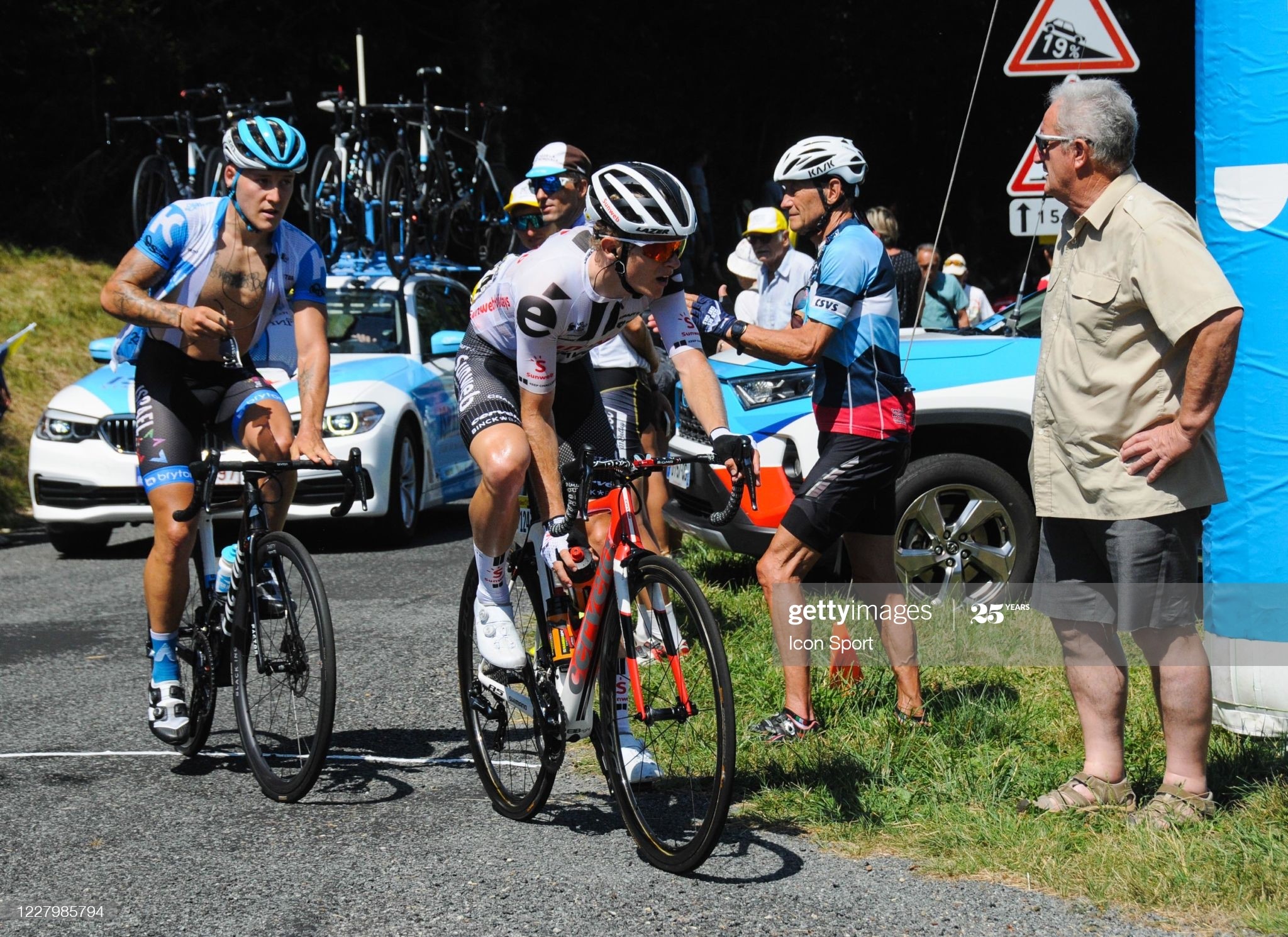 Martin Salmon of Team Sunweb at montee de la Selle de Fromentel. during the Tour de l'Ain - stage 3 from Saint Vulbas to Grand Colombier on August 9, 2020 in UNSPECIFIED, Unspecified. (Photo by Jean Michel Bancet/Icon Sport via Getty Images)