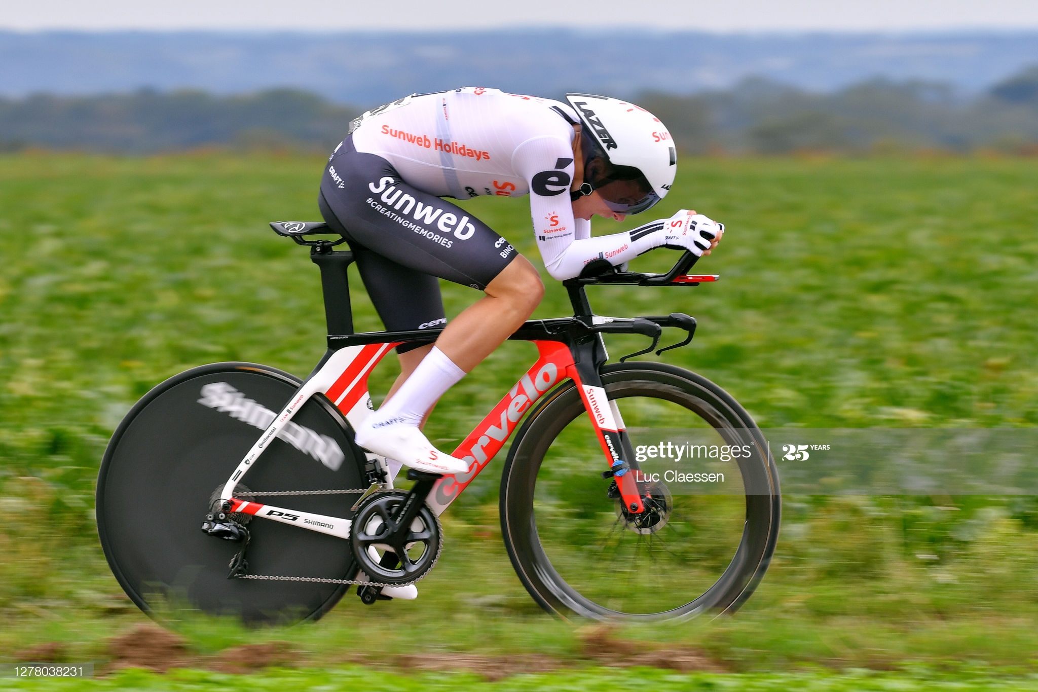 RIEMST, BELGIUM - OCTOBER 02: Martin Salmon of Germany and Team Sunweb / during the 16th BinckBank Tour 2020, Stage 4 a 8,14km Individual Time Trial from Riemst to Riemst / ITT / @BinckBankTour / #BinckBankTour / on October 02, 2020 in Riemst, Belgium. (Photo by Luc Claessen/Getty Images)