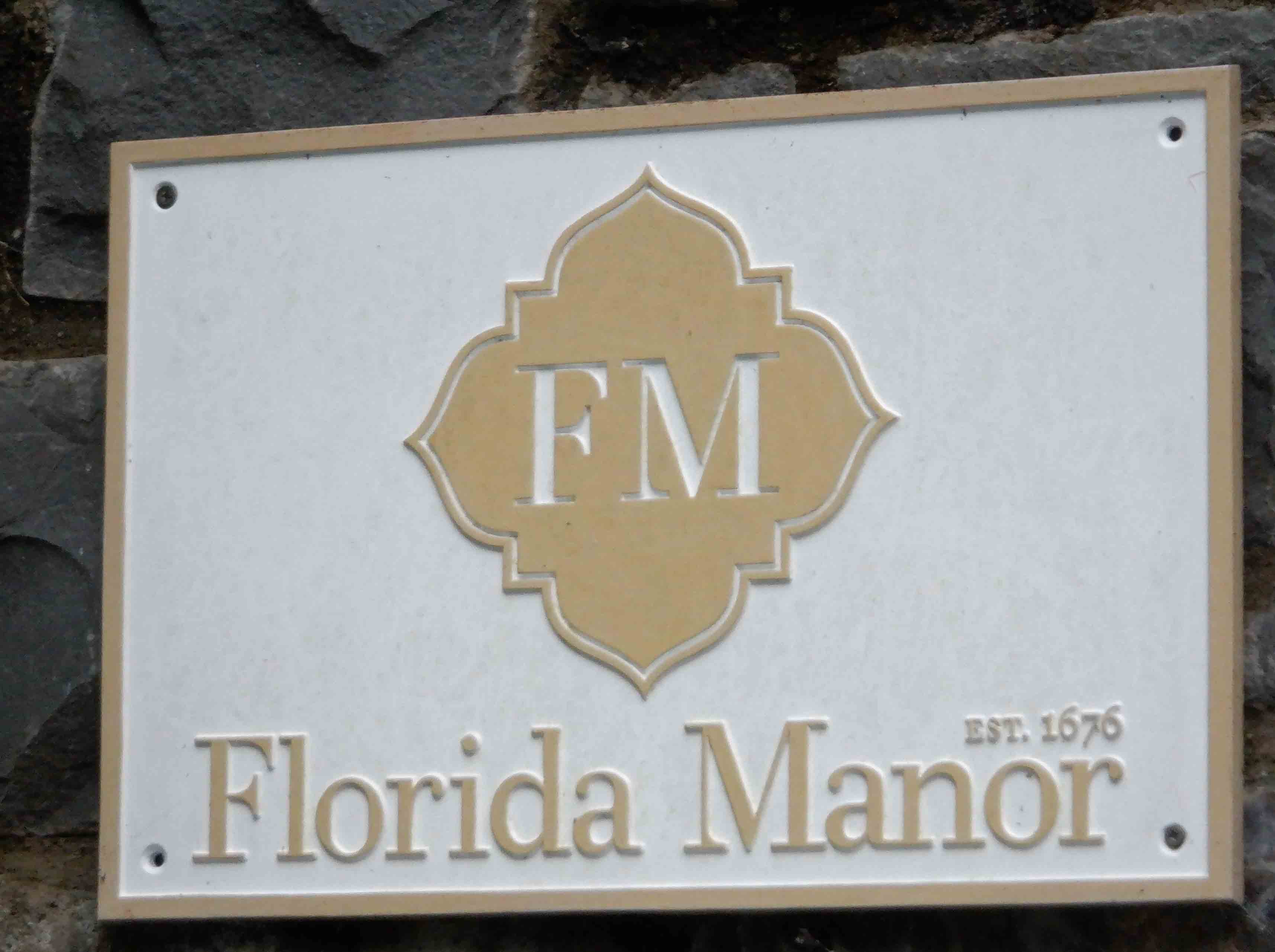 When was Florida Manor established? Answer - 1676.