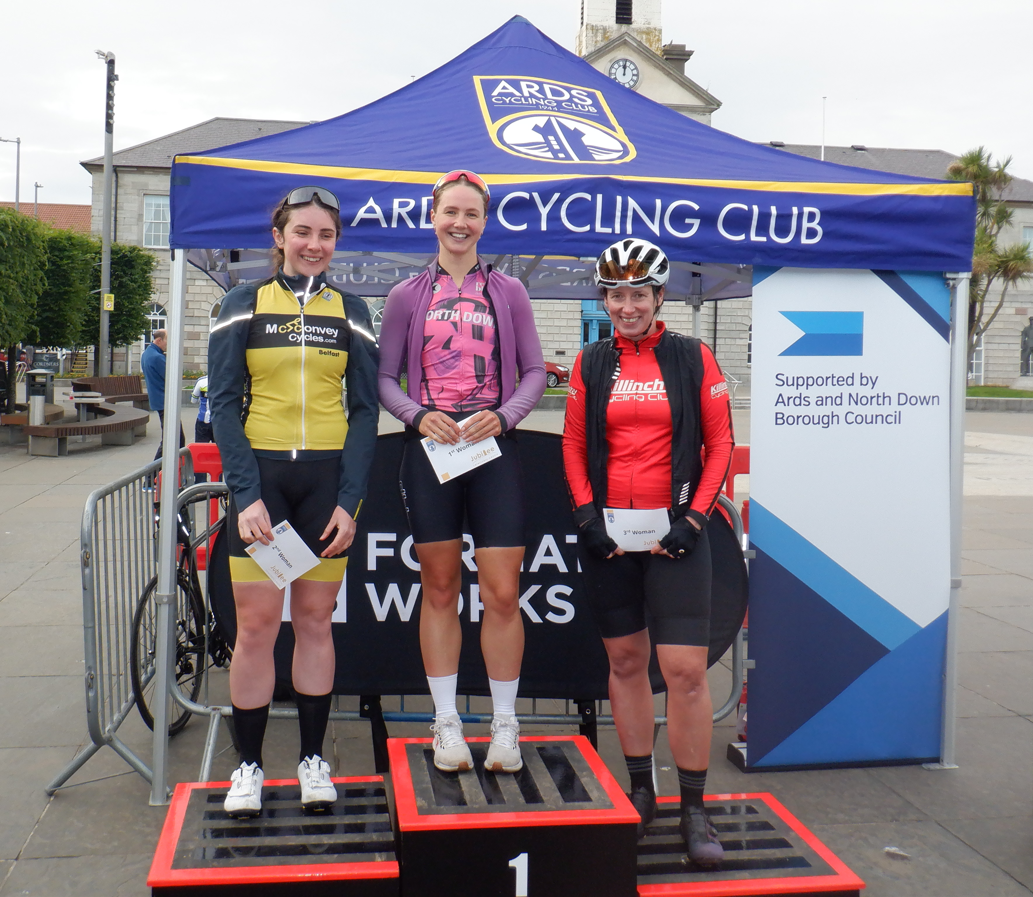 The women's podium