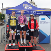 The women's podium